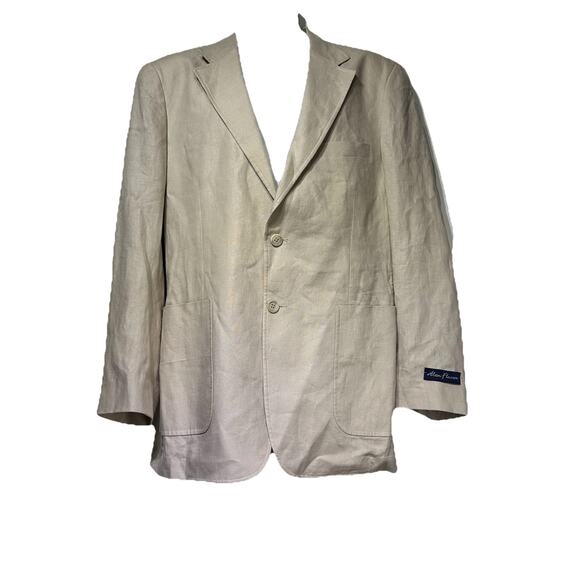 alan flusser 100% linen thomas flax blazer mens size M - Picture 1 of 13